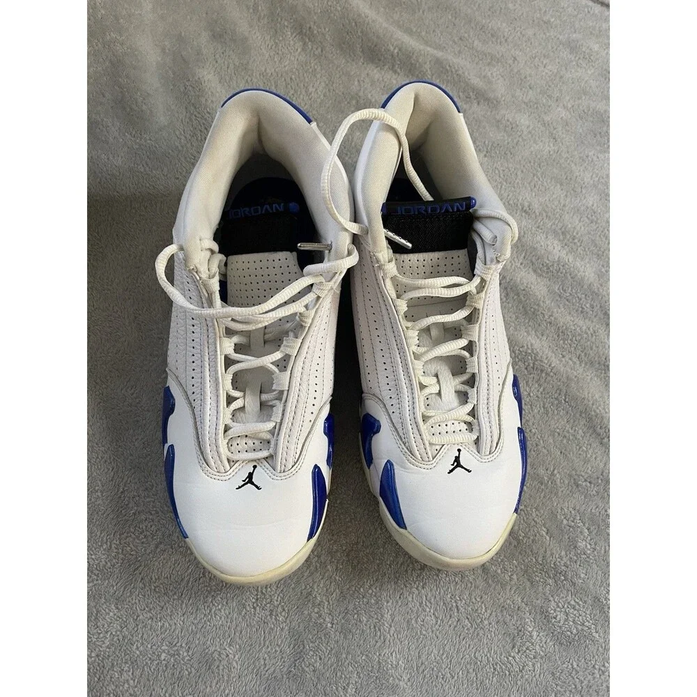 Jordan Air Jordan 14 Retro Hyper Royal 2020 Men's Sneakers White Blue 487471-104